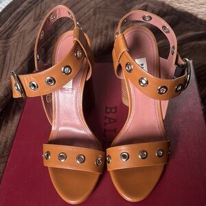 Bally Switzerland  Tan Leather Women's Sandals